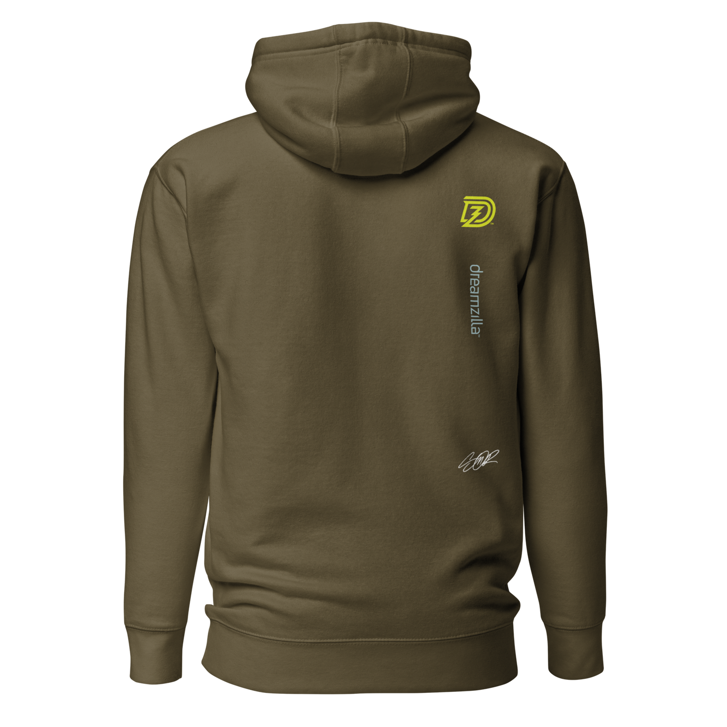 Back of Graffiti Wildstyle 2 by Sanitor Unisex Hoodie in Military Green