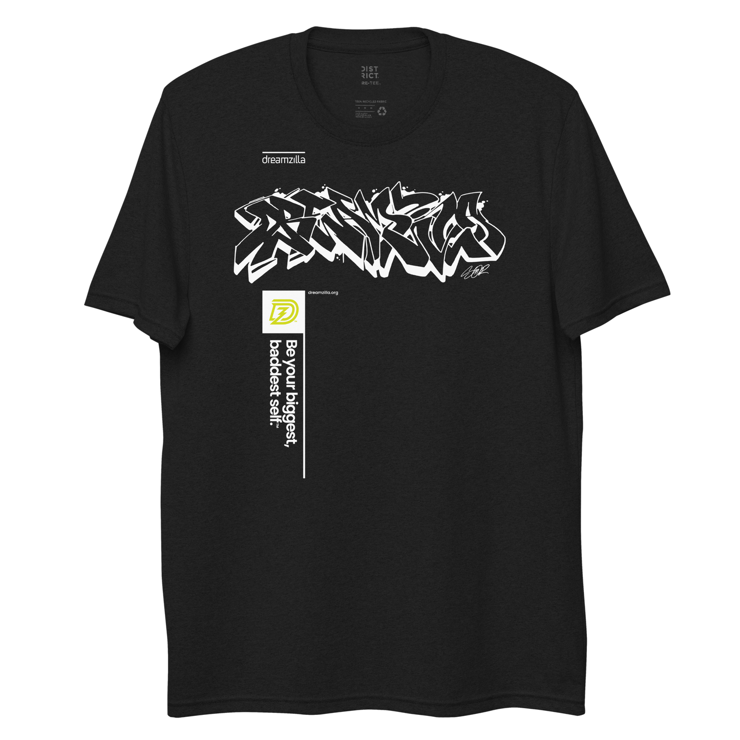 Graffiti Wildstyle by Sanitor ByBBS Unisex Recycled Short Sleeve Tee in Black