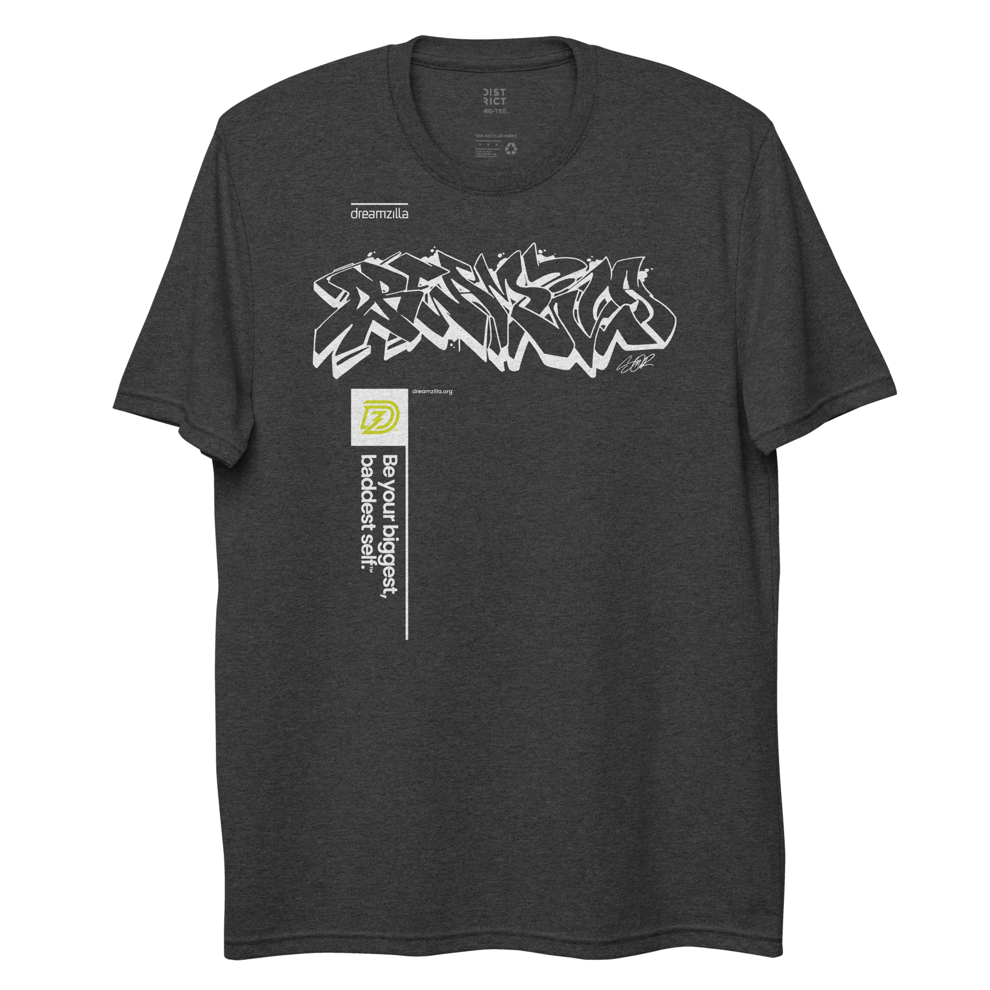 Graffiti Wildstyle by Sanitor ByBBS Unisex Recycled Short Sleeve Tee in Charcoal Heather