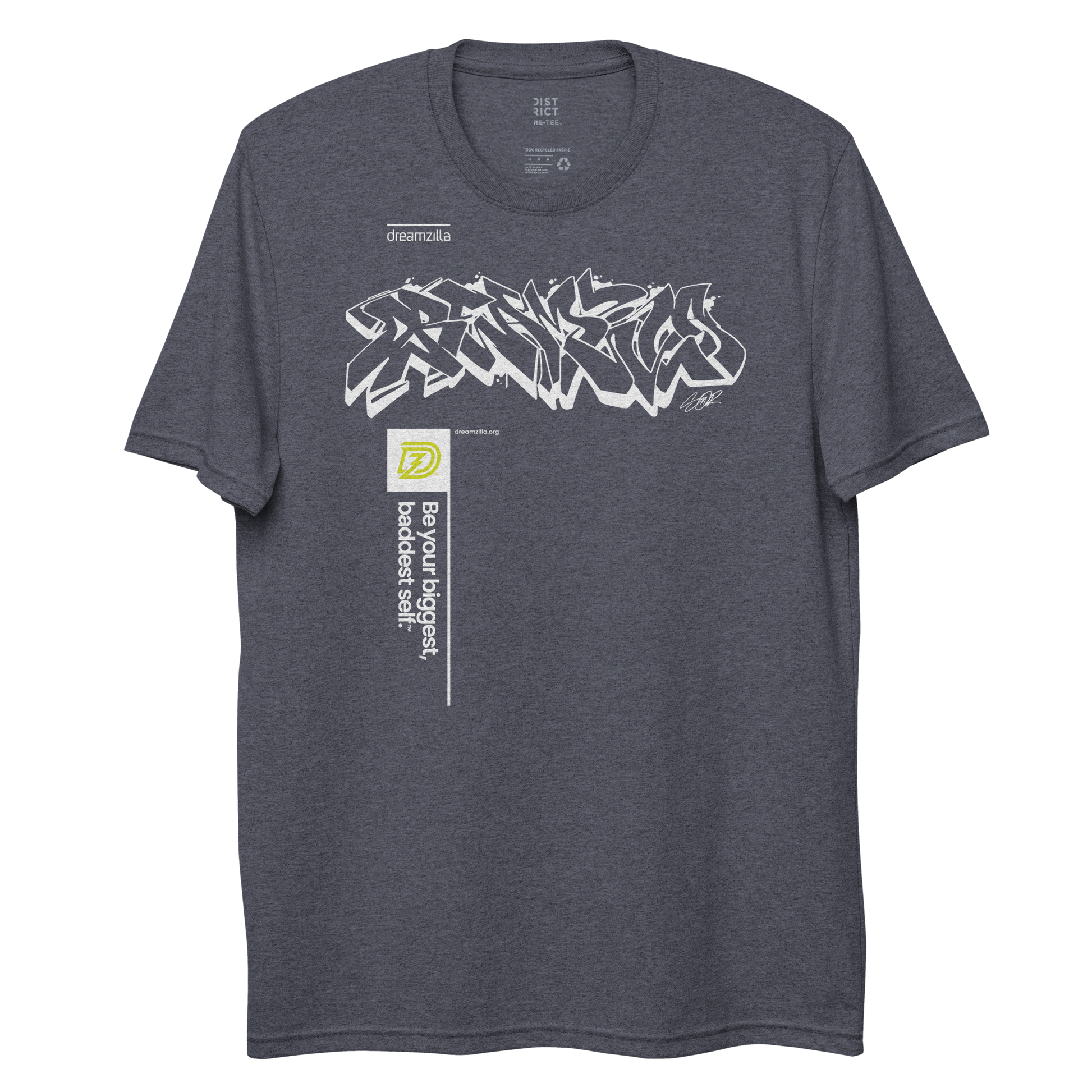 Graffiti Wildstyle by Sanitor ByBBS Unisex Recycled Short Sleeve Tee in Heathered Navy