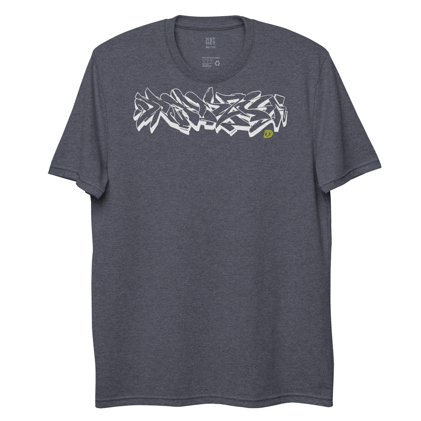 Graffiti Wildstyle 2 by Sanitor Unisex Recycled Short Sleeve Tee in Heathered Navy