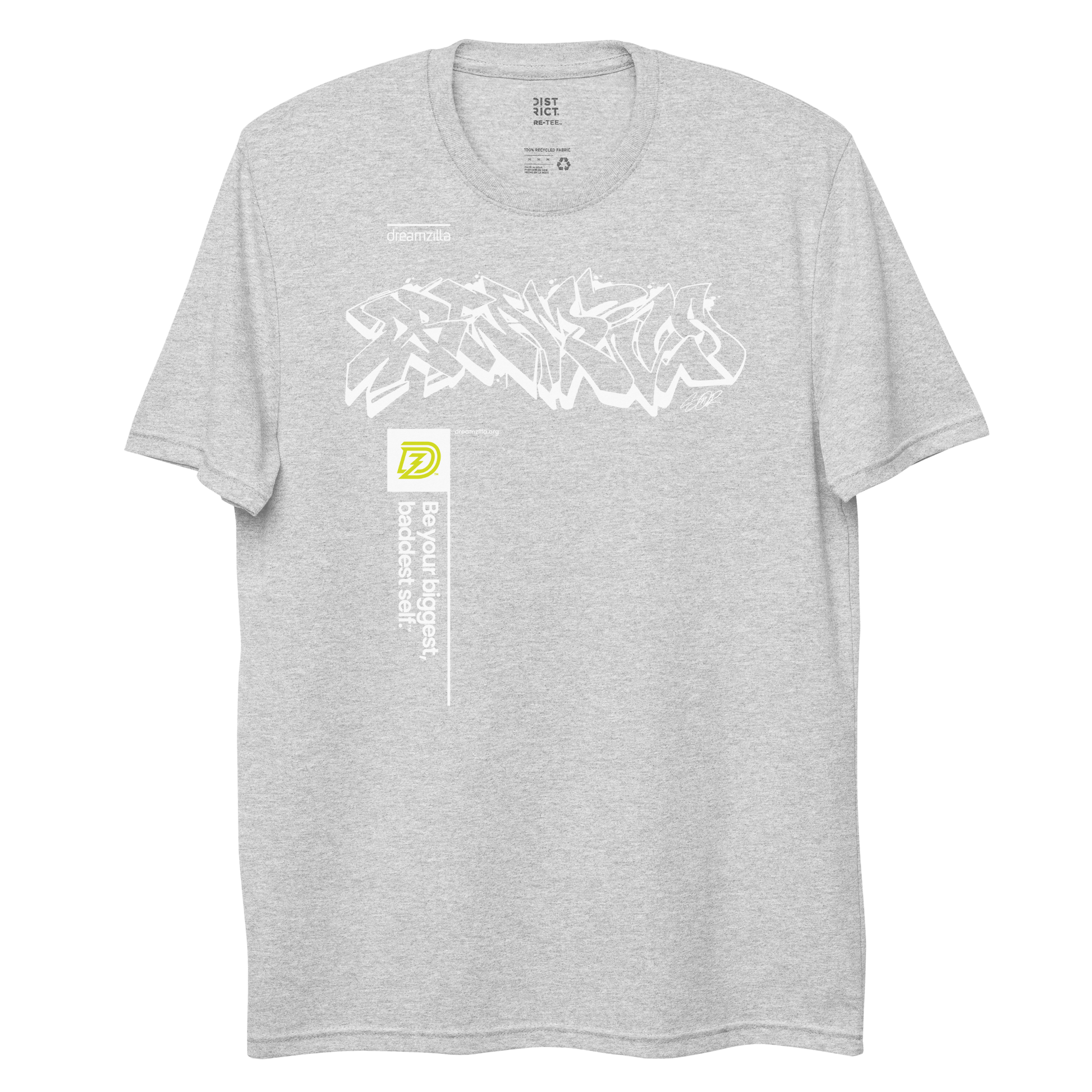 Graffiti Wildstyle by Sanitor ByBBS Unisex Recycled Short Sleeve Tee in Light Heather Grey