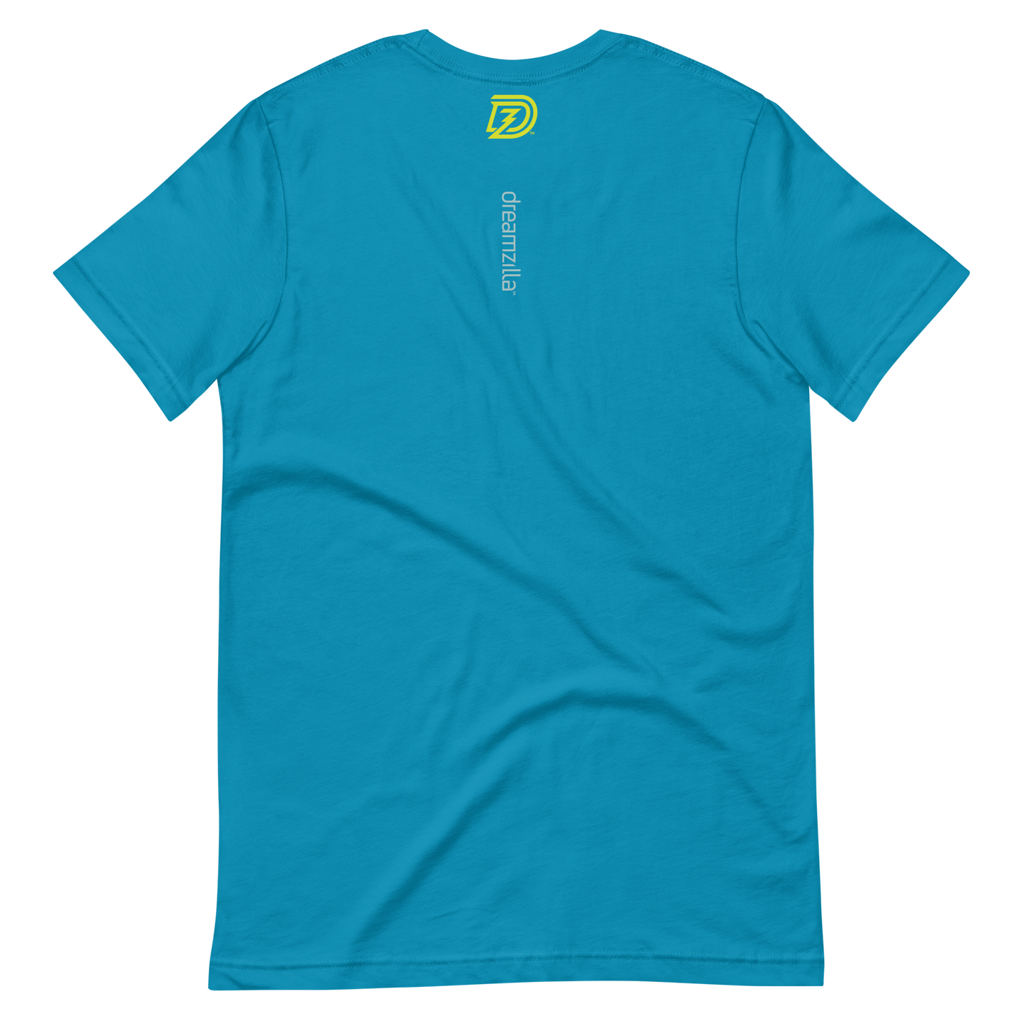 Back of Neurodiversity Rainbow Infinity Unisex Tee in Aqua