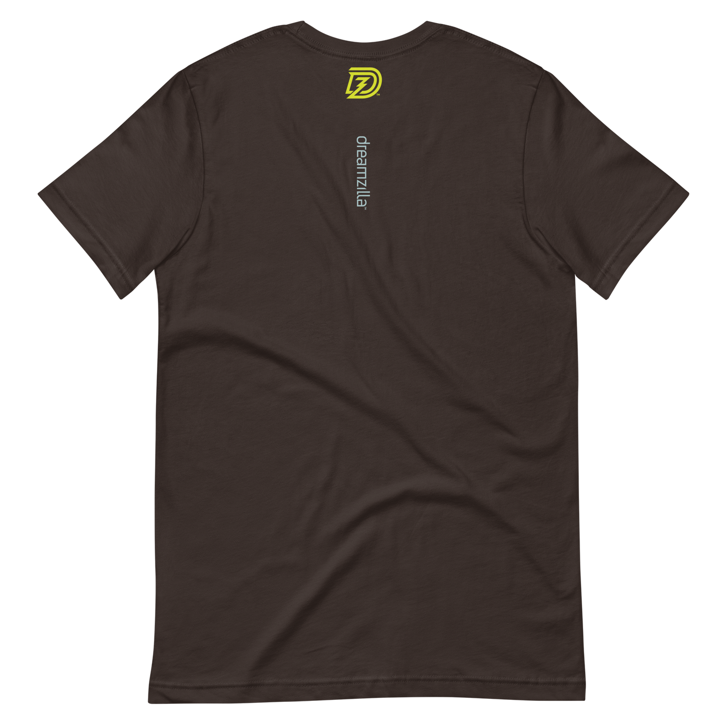 Back of Neurodiversity Rainbow Infinity Unisex Tee in Brown