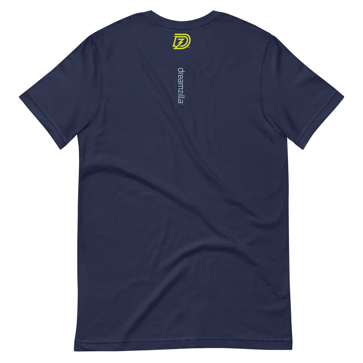 Back of Neurodiversity Rainbow Infinity Unisex Tee in Navy