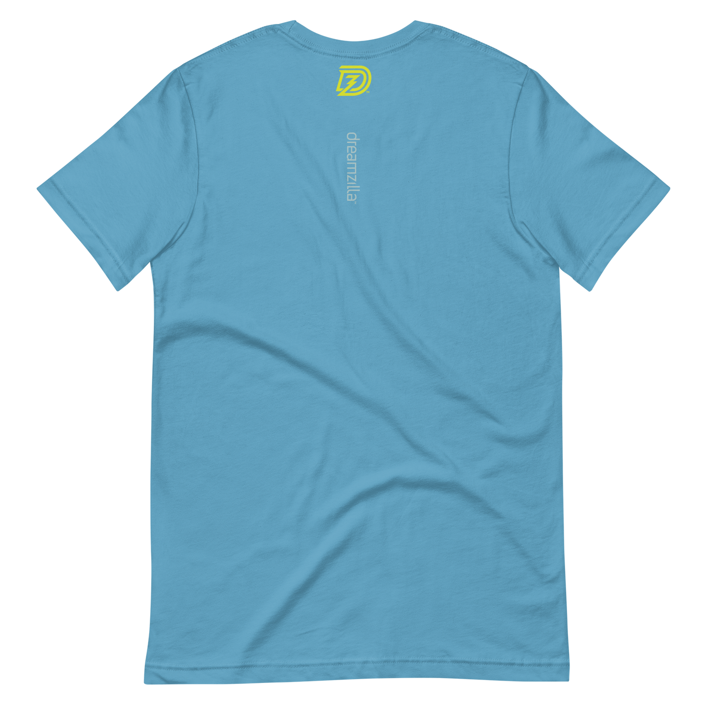 Back of Neurodiversity Rainbow Infinity Unisex Tee in Ocean Blue