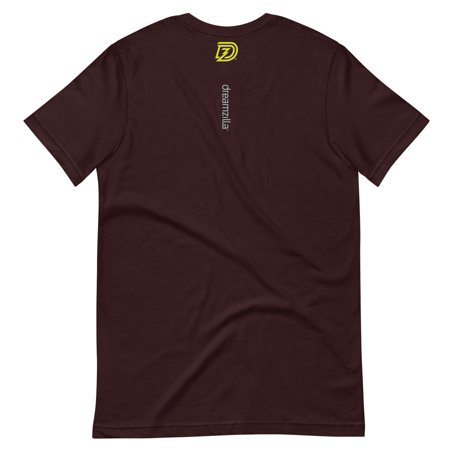 Back of Neurodiversity Rainbow Infinity Unisex Tee in Oxblood Black