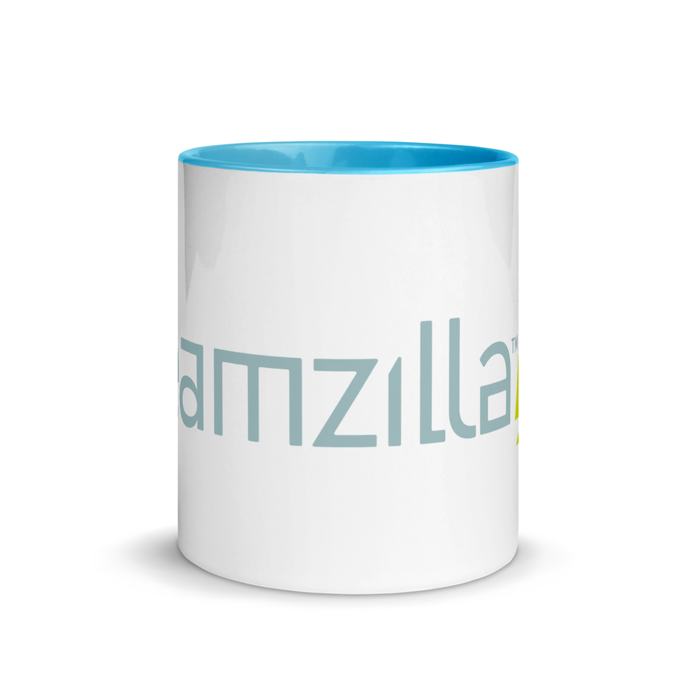 White Ceramic Mug with Blue Inside