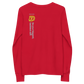 Back of Baby Zilla Youth Long Sleeve Tee in Red