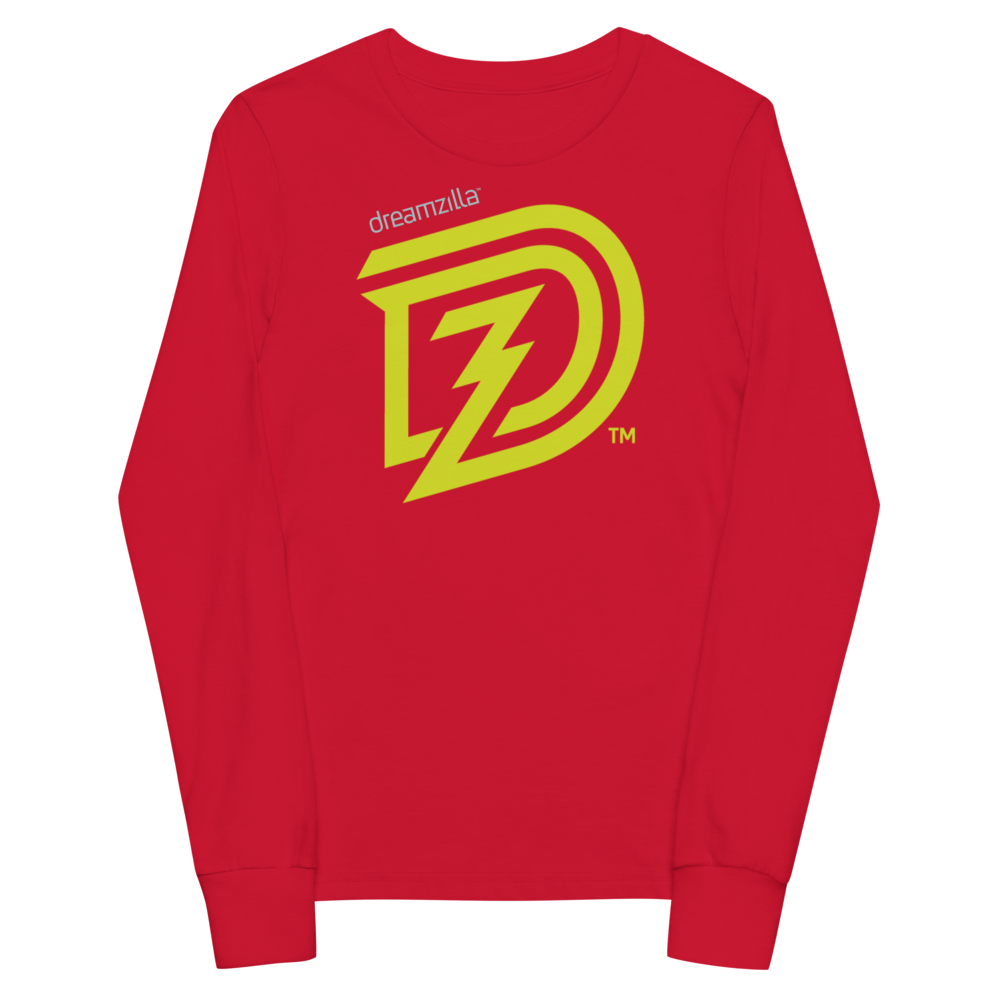 Big and Bad - Youth Long Sleeve Tee in Red
