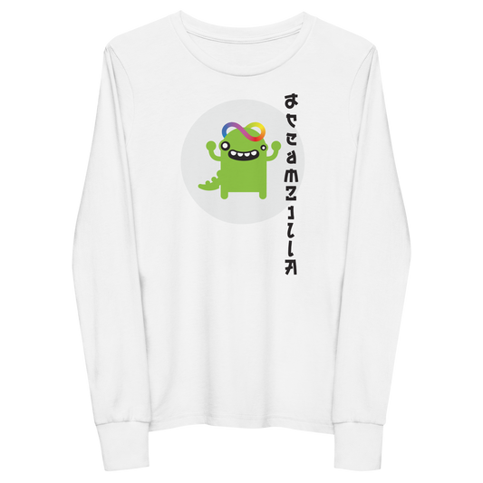 Baby Zilla Youth Long Sleeve Tee in White