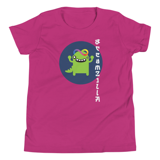 Baby Zilla Youth Short Sleeve Tee in Berry