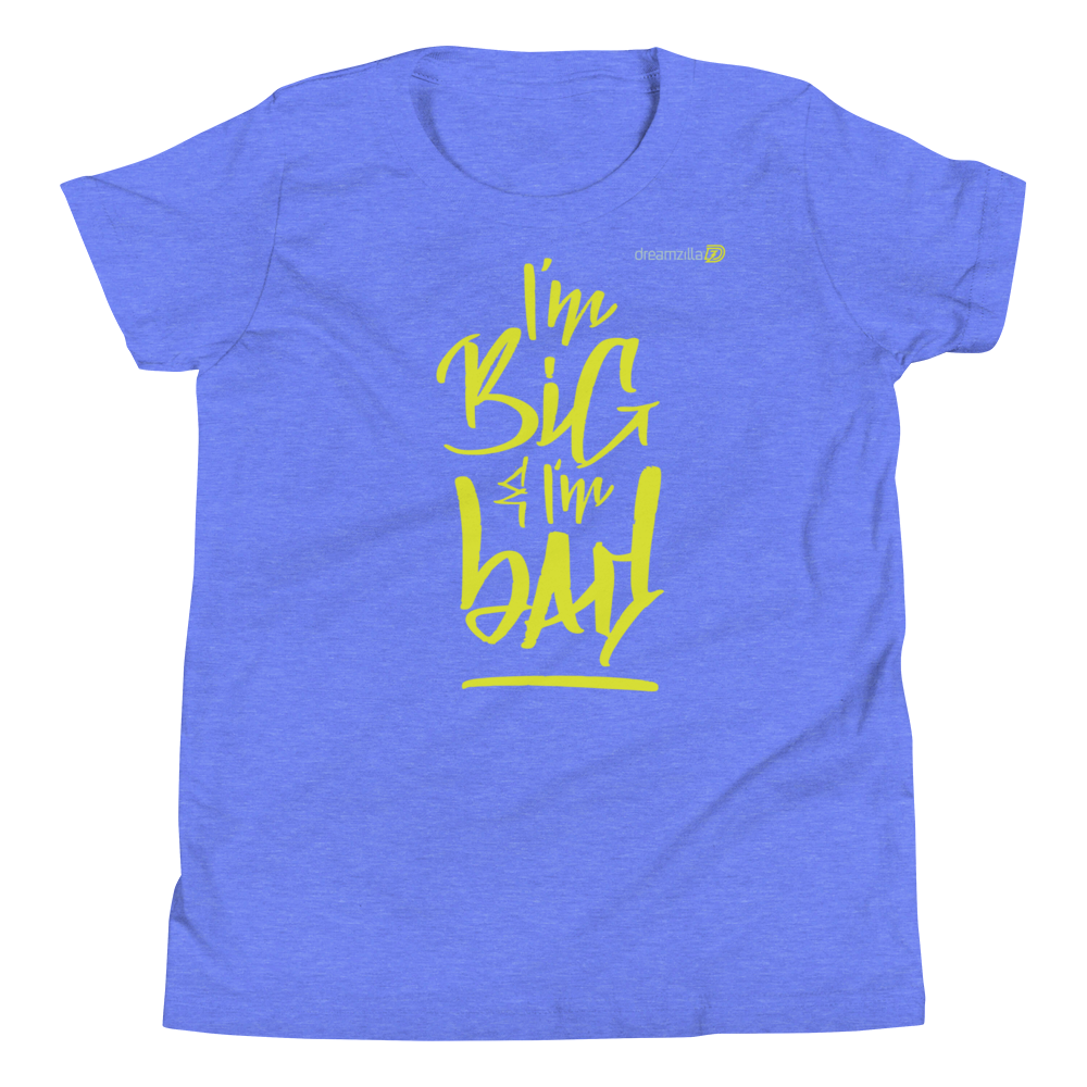 Big and Bad - Youth Short Sleeve Tee in Heather Columbia Blue
