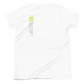 Back of Baby Zilla Youth Short Sleeve Tee in White